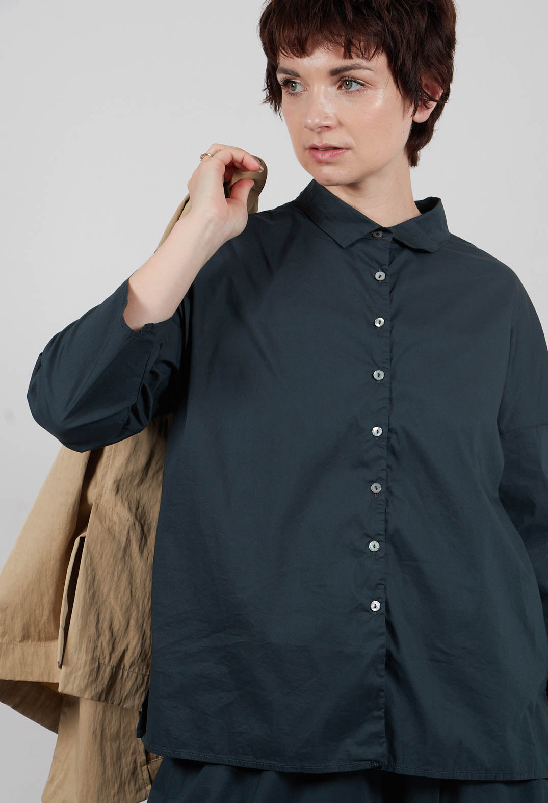 Short Collar Shirt TSL in Thyme