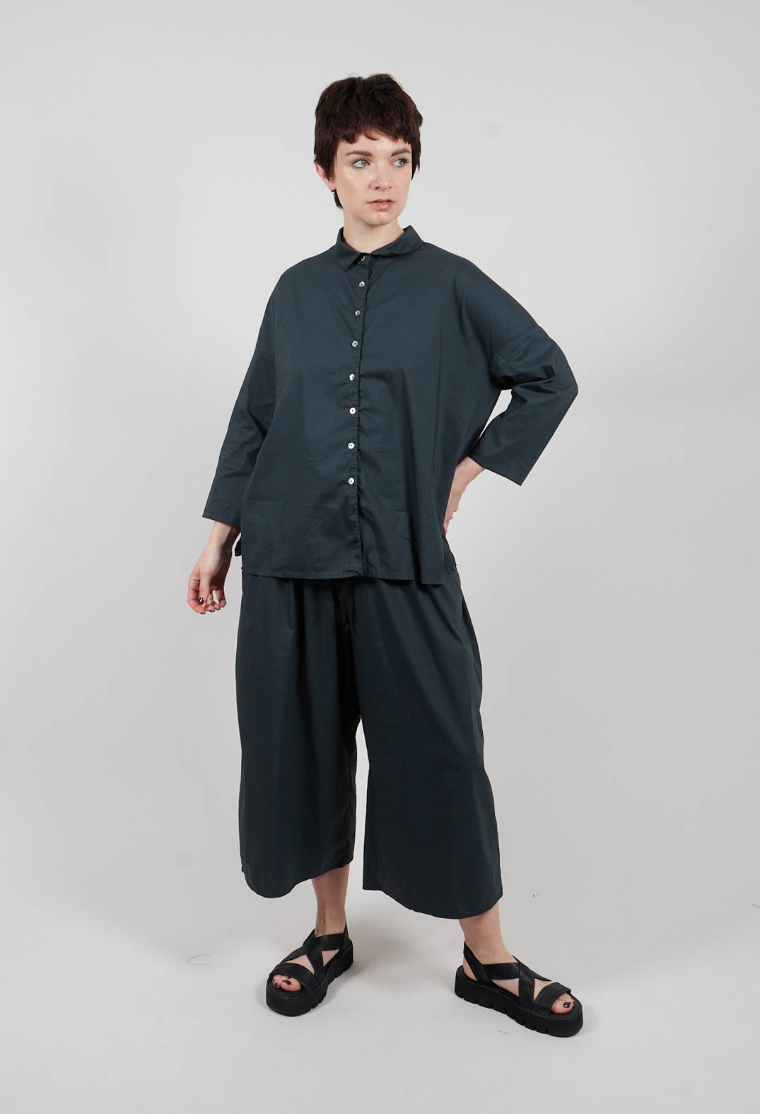 Short Collar Shirt TSL in Thyme