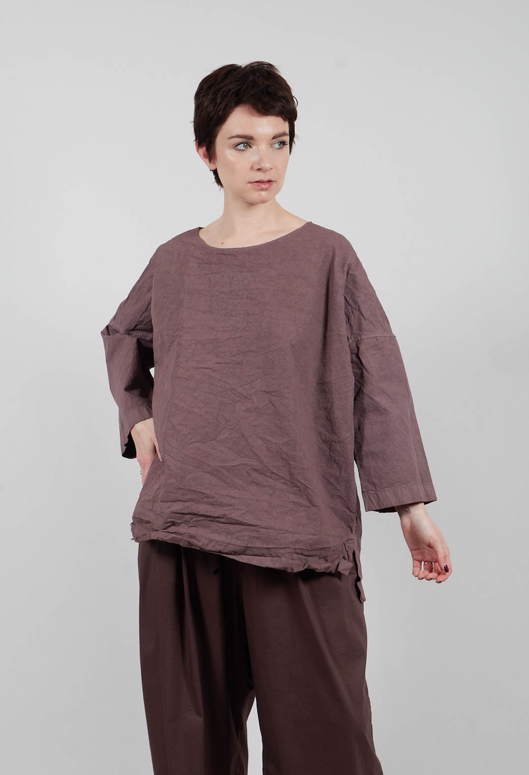 Opened Back T-Sirt CC in Mauve