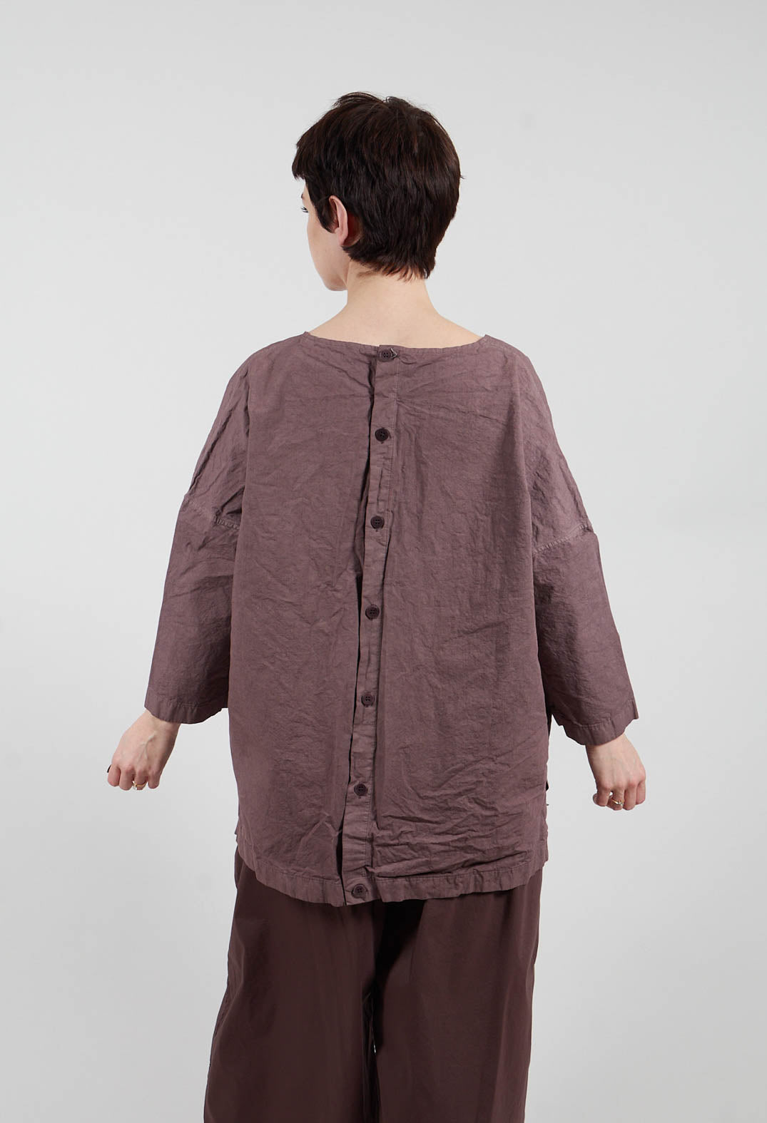 Opened Back T-Sirt CC in Mauve
