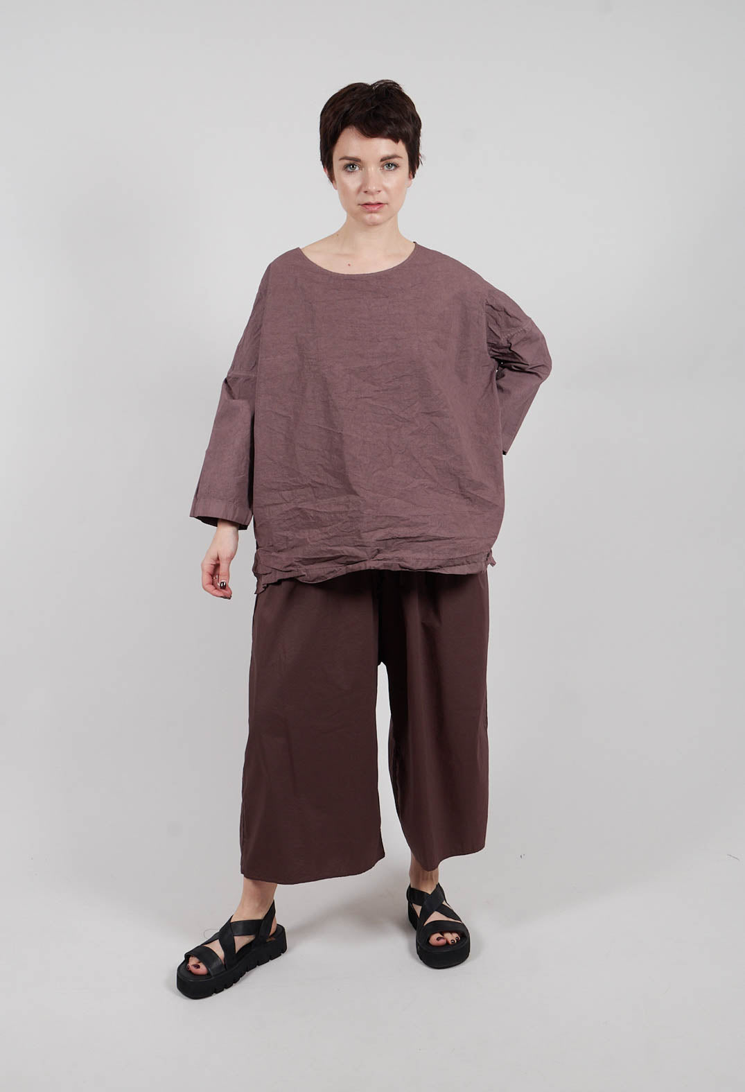 Opened Back T-Sirt CC in Mauve