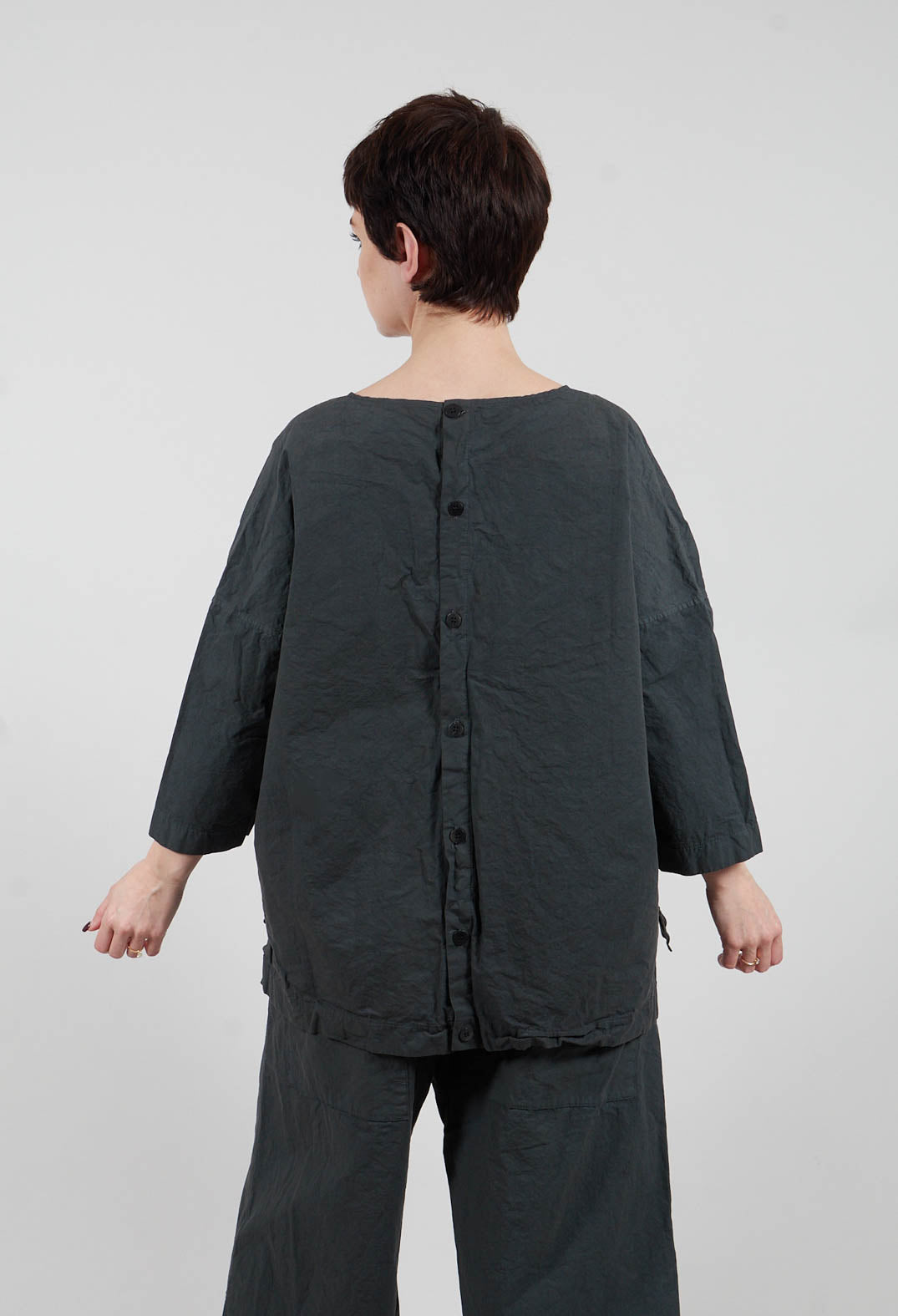 Opened Back T-Sirt CC in Thyme