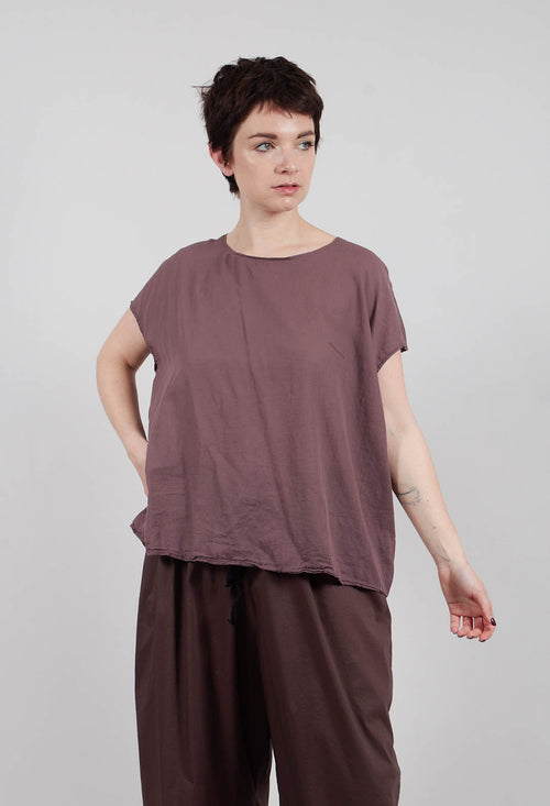 Sleeveless T-Shirt TL in Mauve