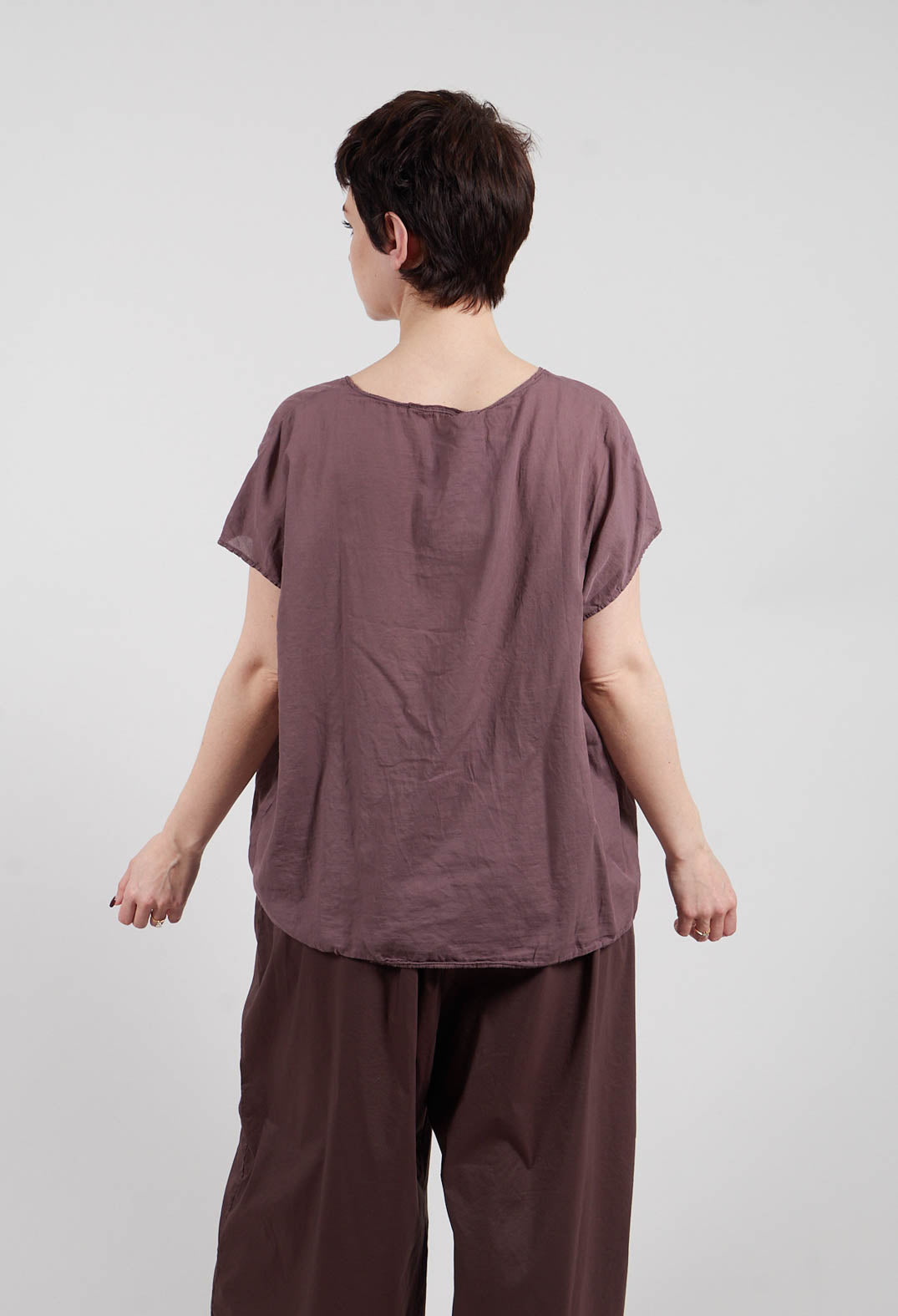 Sleeveless T-Shirt TL in Mauve
