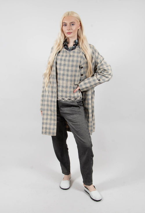 Delfo Coat in Khaki