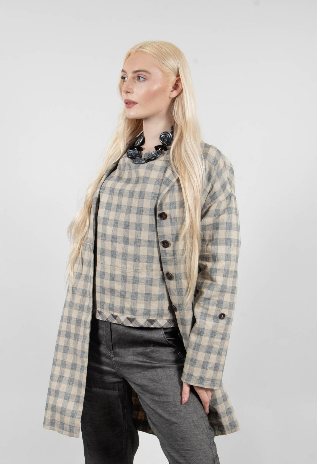 Delfo Coat in Khaki