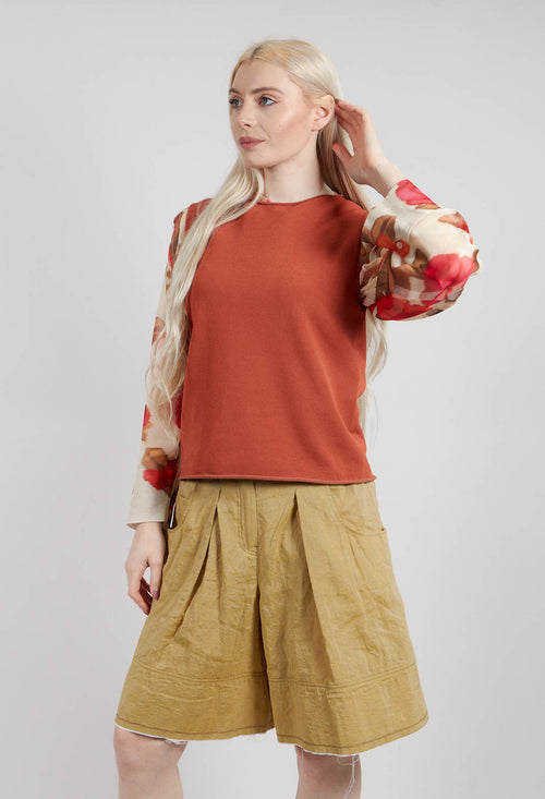 Grip Knitted Top in Red