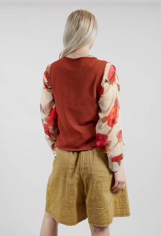 Grip Knitted Top in Red