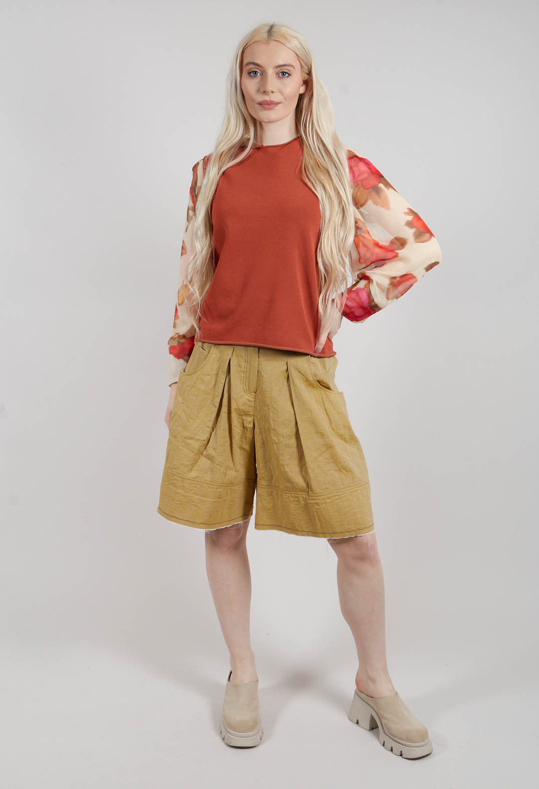 Grip Knitted Top in Red
