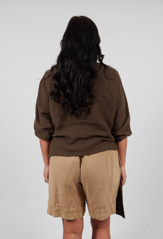 3/4 Sleeve Shirt in Khaki