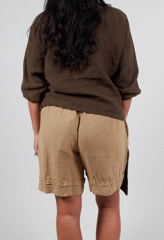 Linen Shorts in Khaki