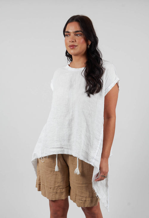 Linen Top in White