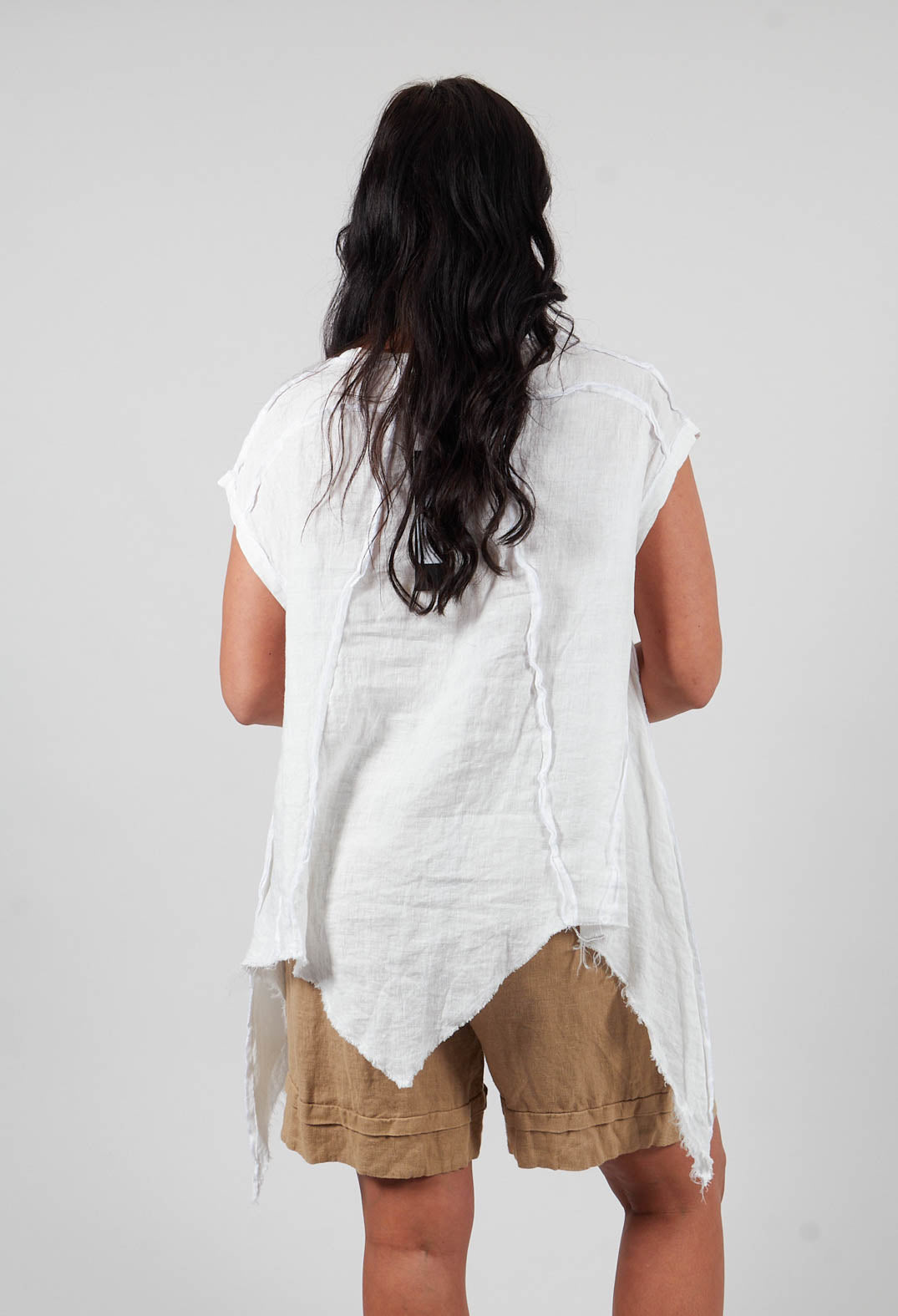 Linen Top in White