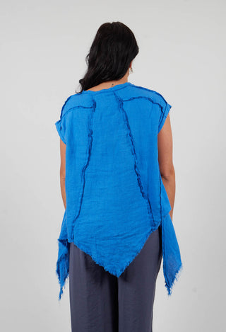 Linen Top in Electric Blue