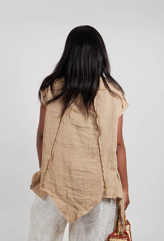 Linen Top in Beige