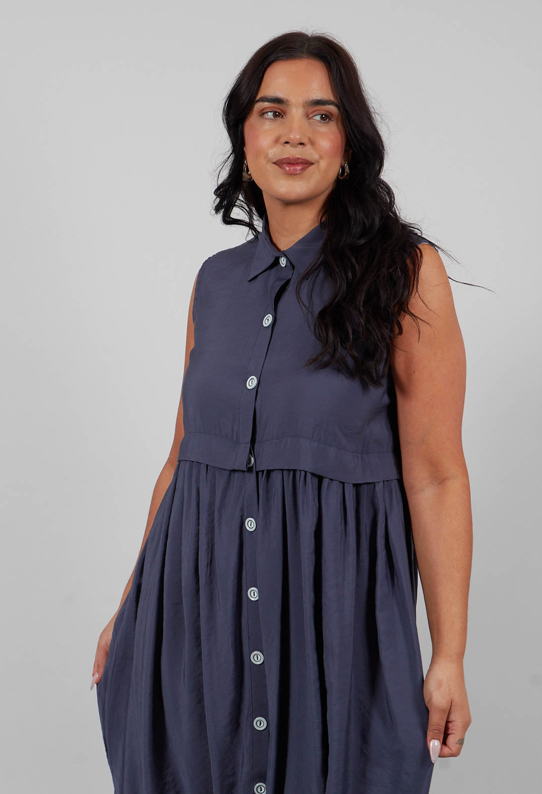 Sleeveless Dress in Indigo
