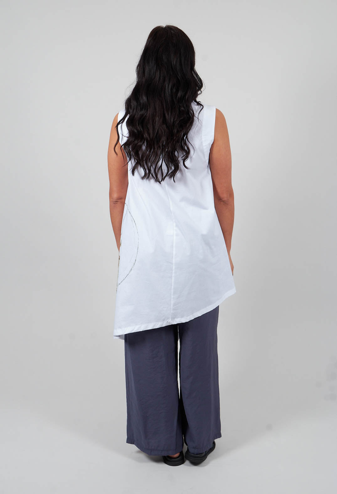 Aysmmetrical Dress in White