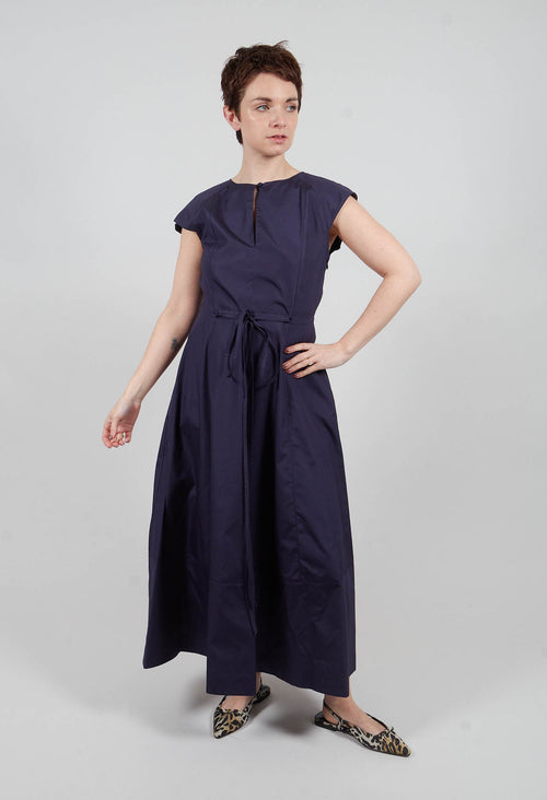 Midi Dress with Belt in Inkling