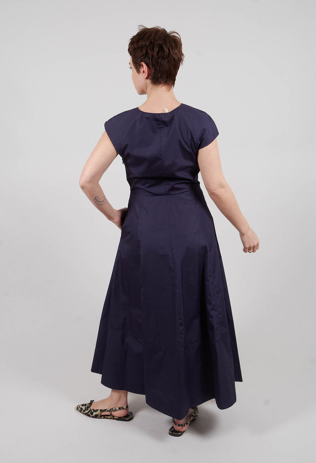 Midi Dress with Belt in Inkling