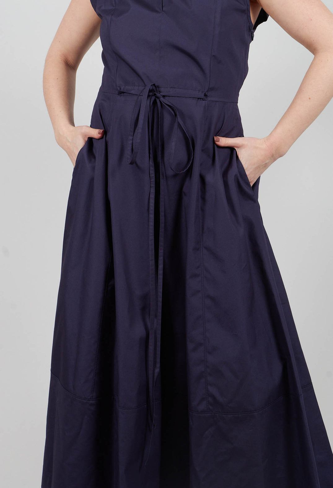 Midi Dress with Belt in Inkling