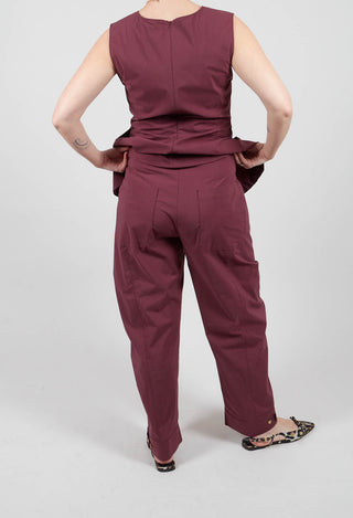 Straight Leg Pants in Burgundy
