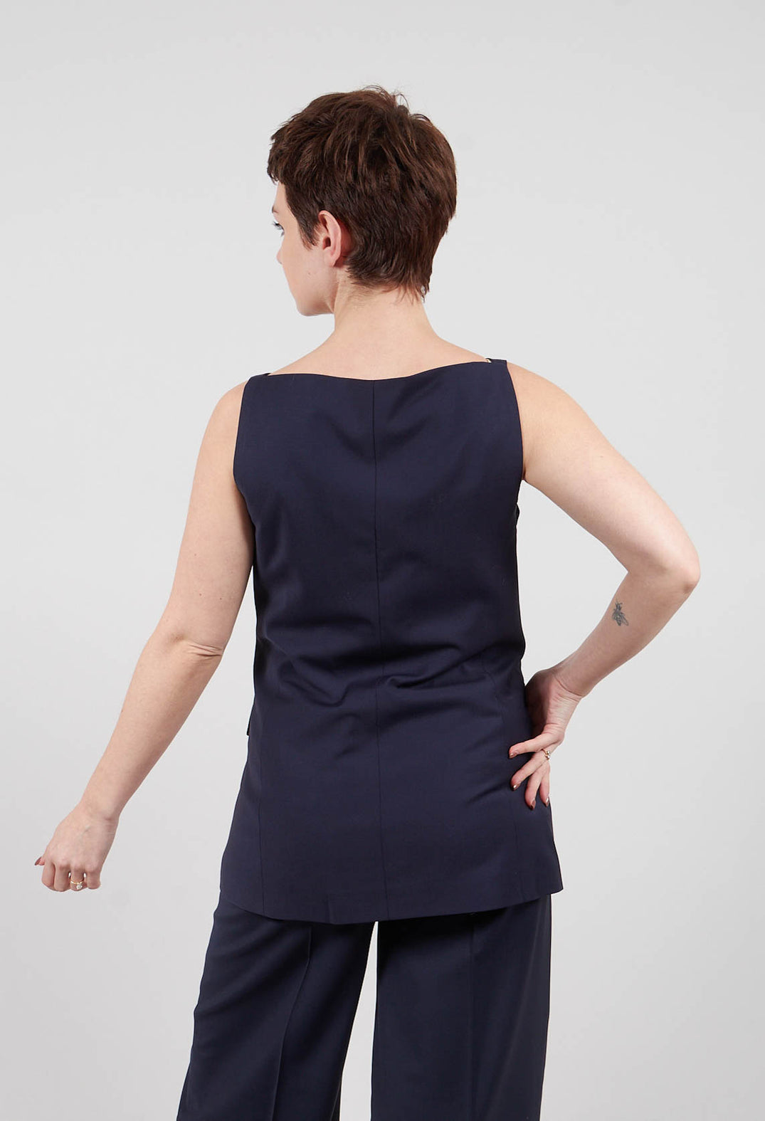 Button Up Gilet in Inkling