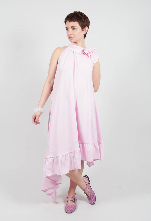 Dress with Ruffles in Seashell Pink