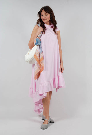 Dress with Ruffles in Seashell Pink