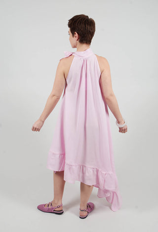 Dress with Ruffles in Seashell Pink
