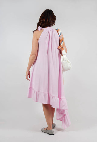 Dress with Ruffles in Seashell Pink