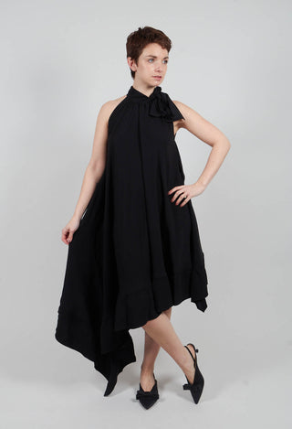 Dress with Ruffles in Black