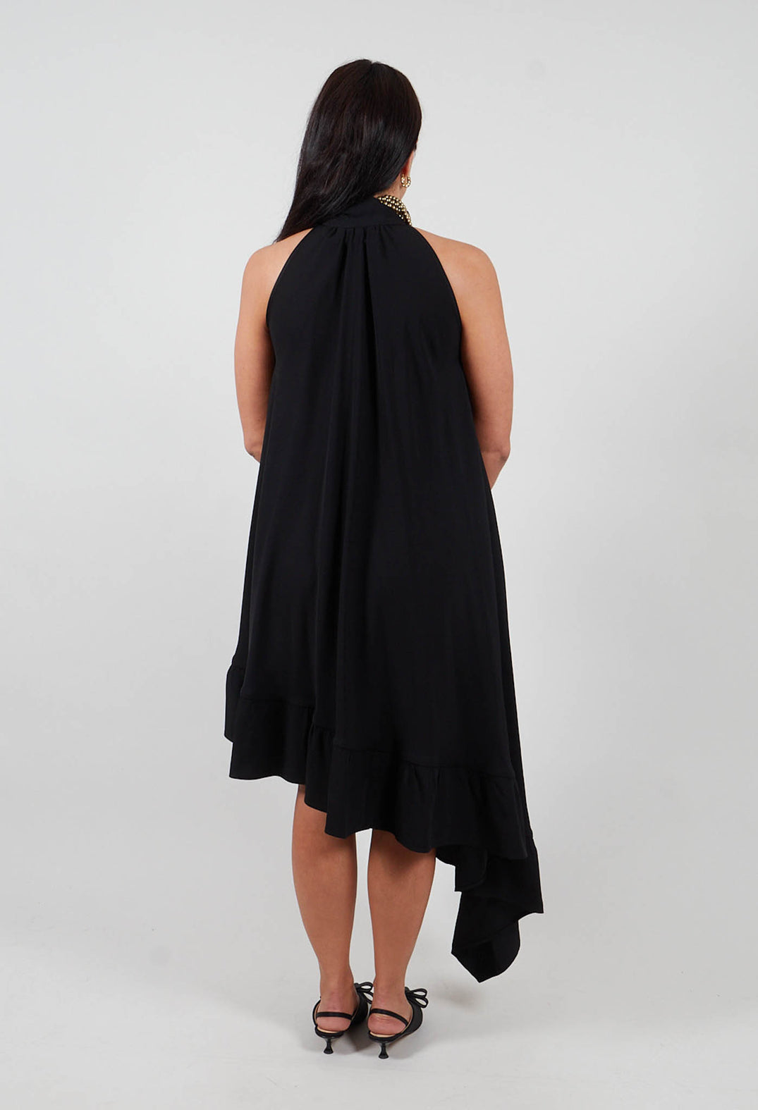 Dress with Ruffles in Black