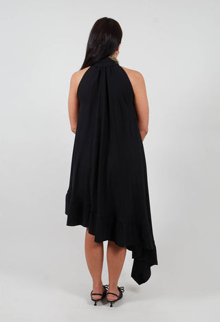 Dress with Ruffles in Black