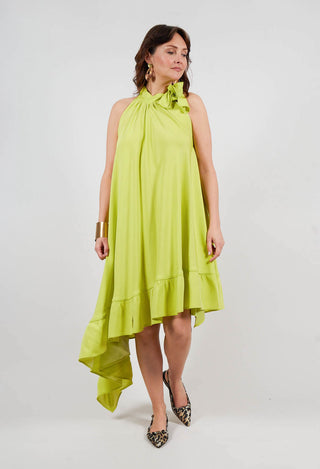 Dress with Ruffles in Sunny Lime
