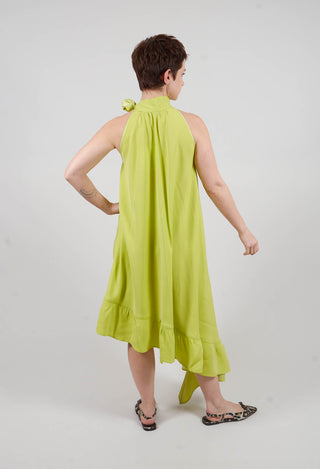 Dress with Ruffles in Sunny Lime