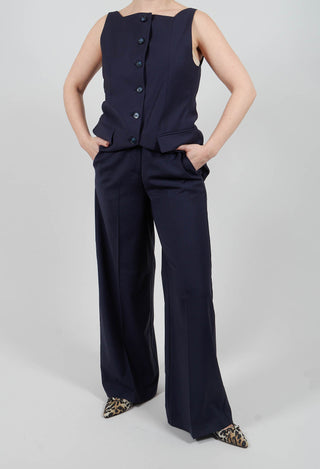 Wide Leg Trousers in Inkling