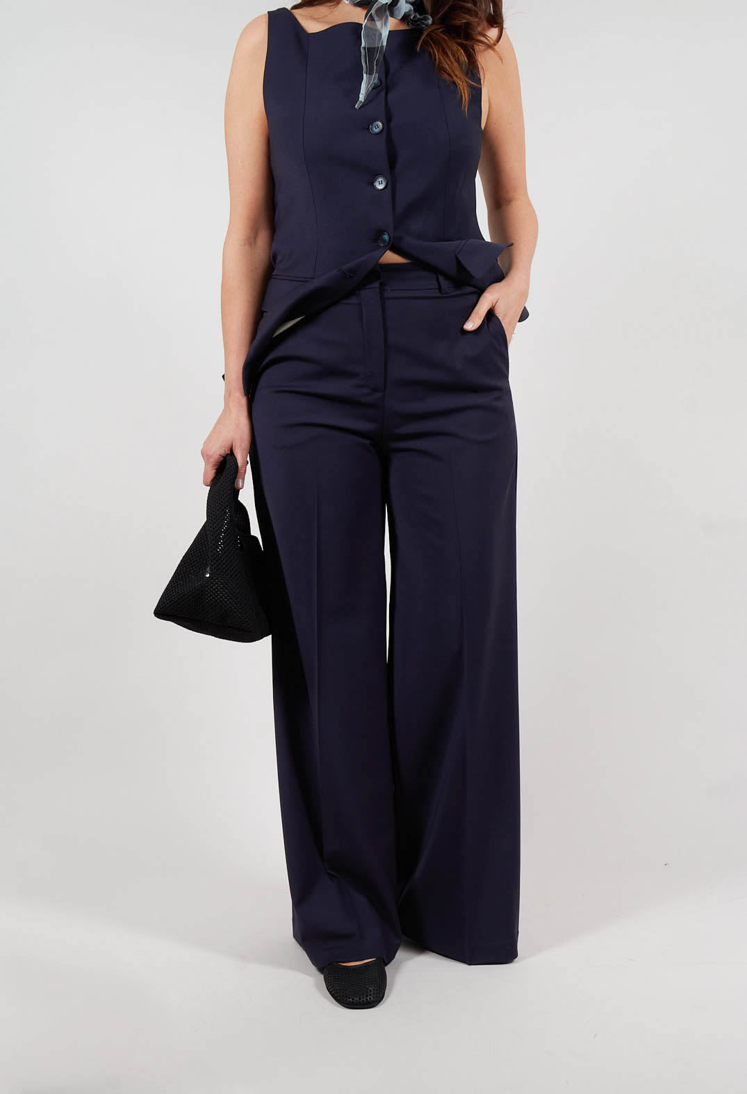 Wide Leg Trousers in Inkling