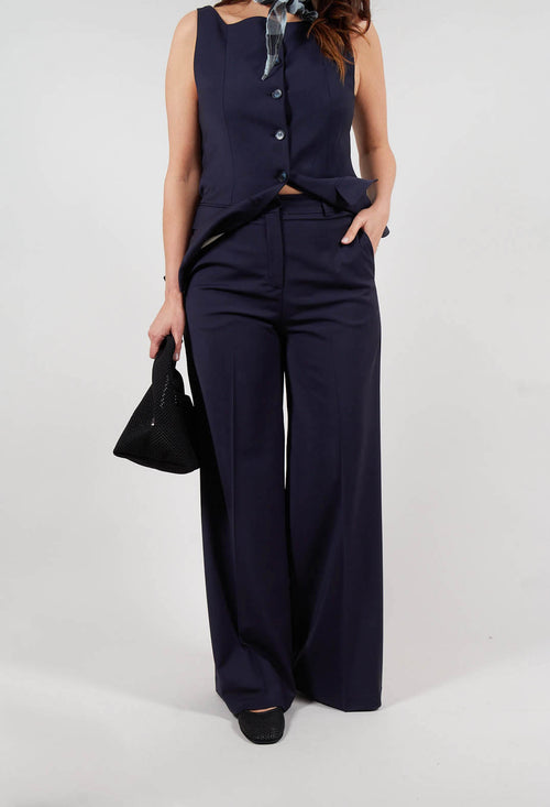 Wide Leg Trousers in Inkling