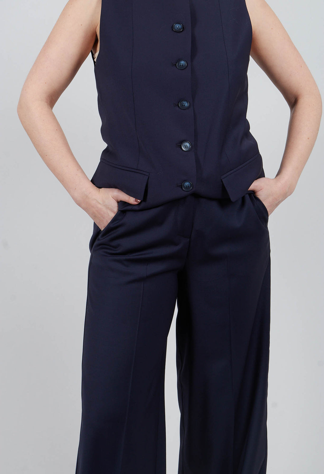 Wide Leg Trousers in Inkling