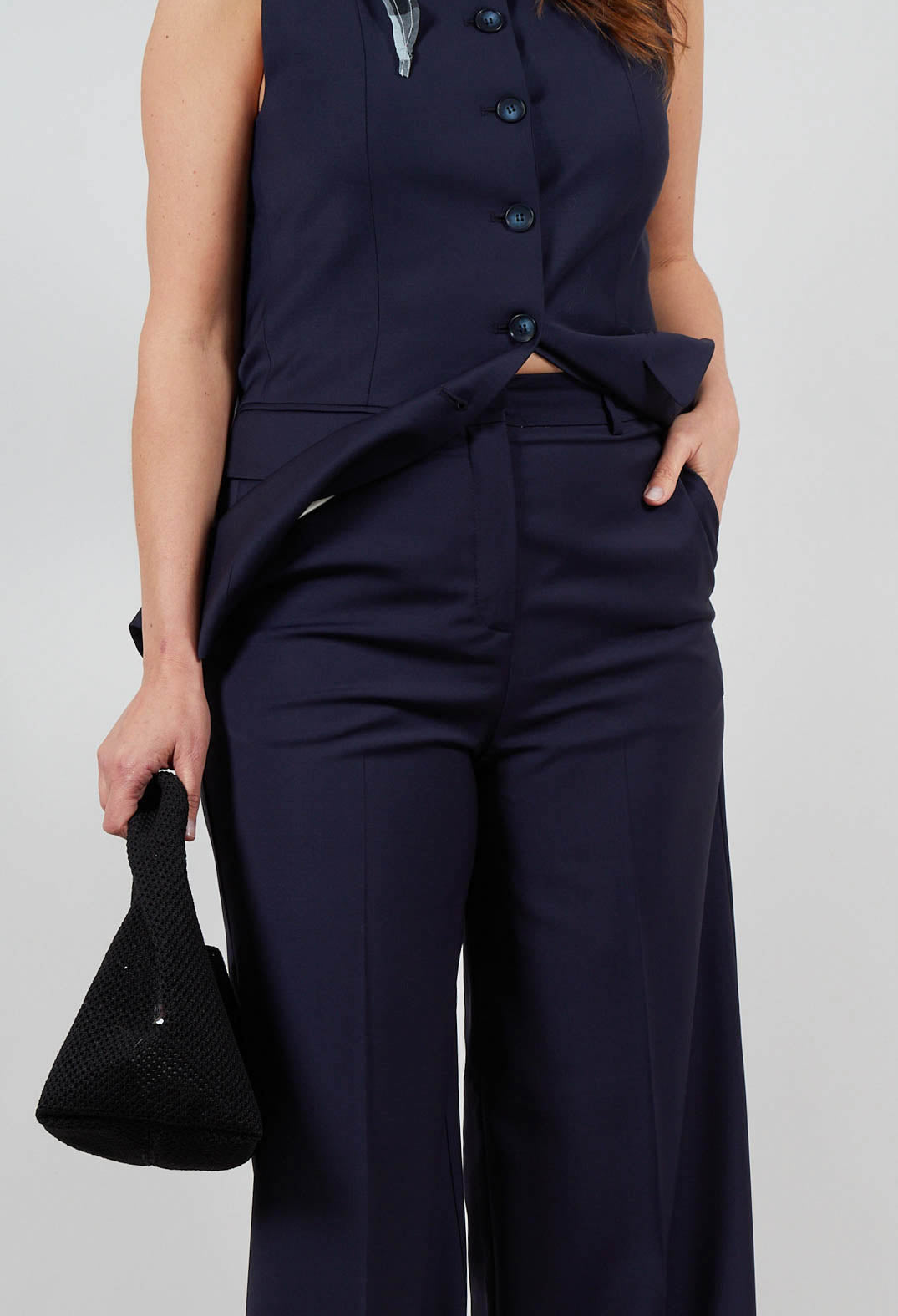 Wide Leg Trousers in Inkling