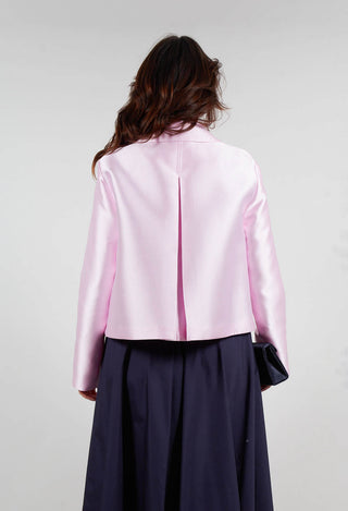 Three Button Jacket in Seashell Pink
