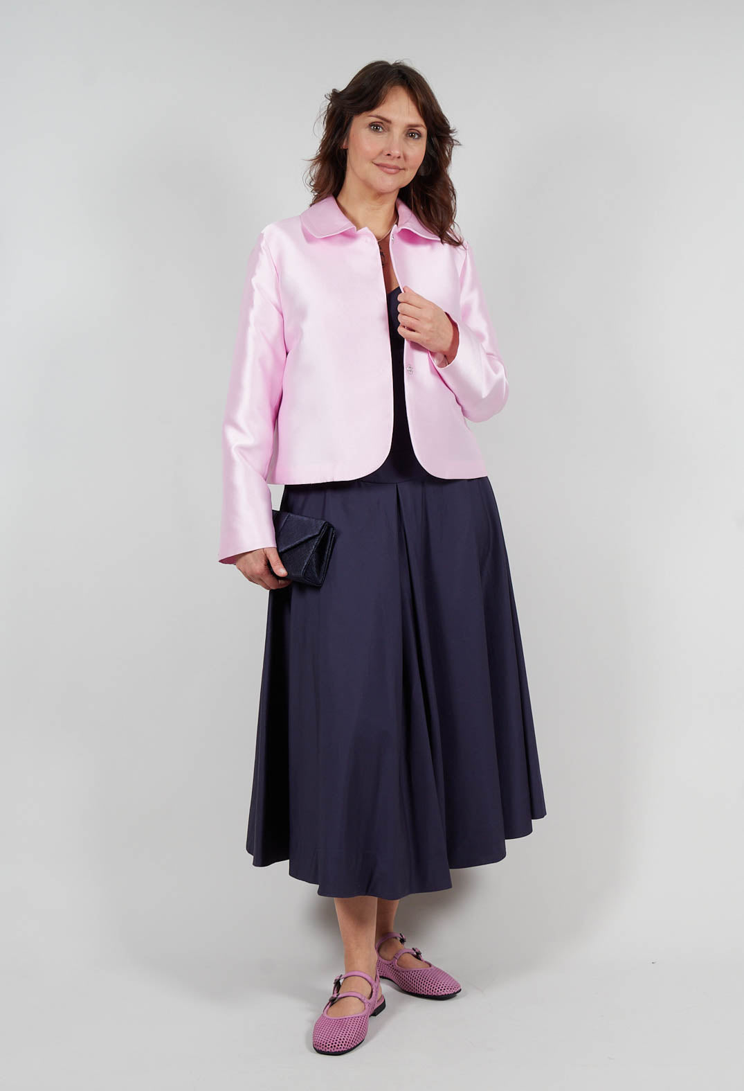 Poplin Dress in Inkling