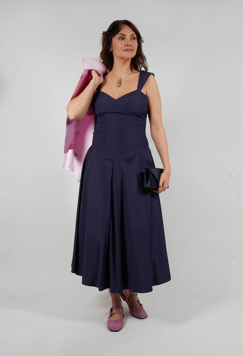 Poplin Dress in Inkling