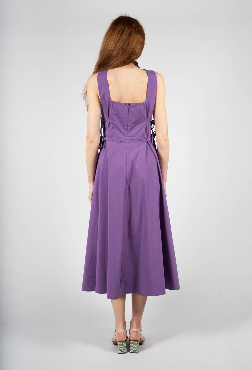 Dress with Low-Cut Back in Purple Heart