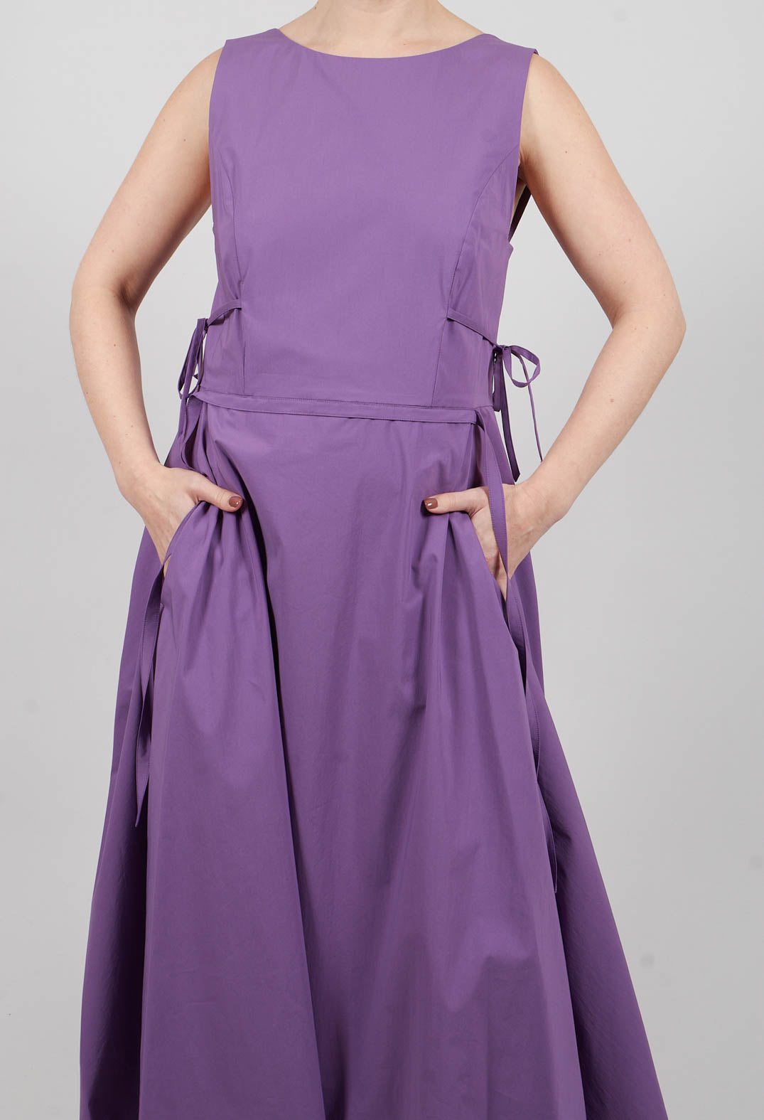 Dress with Low-Cut Back in Purple Heart