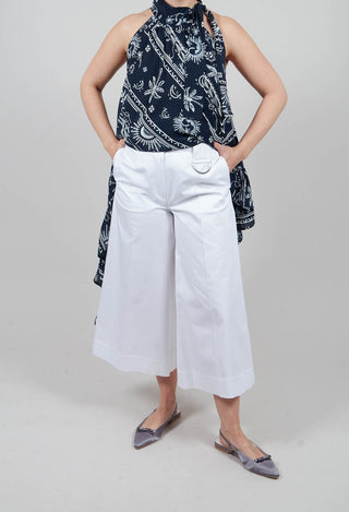 Cropped Trousers in White