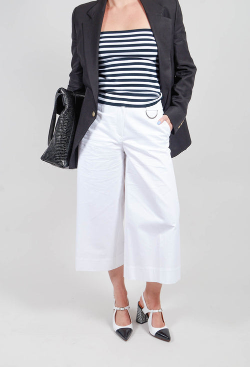 Cropped Trousers in White