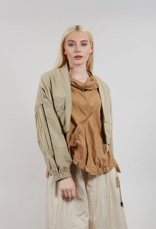 Fukkura Bomber Jacket in Brown