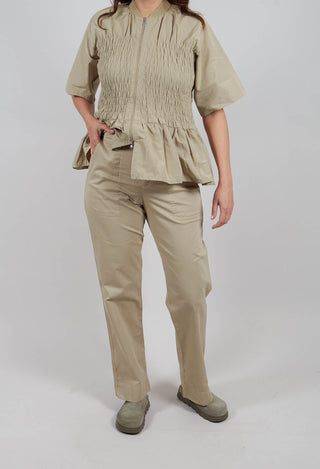 Kihon Long Straight Pants in Beige