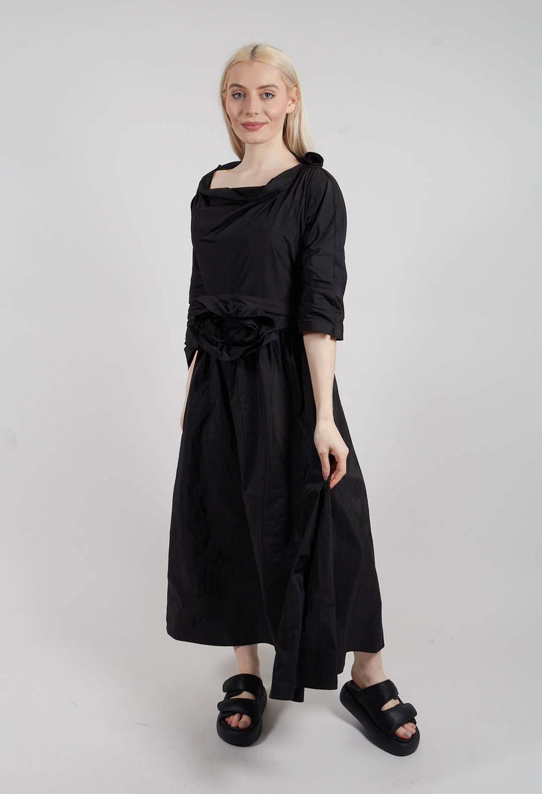 Belted Dress in Black